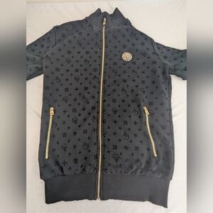 Avenue George V Paris Front Zip Black Jacket Small